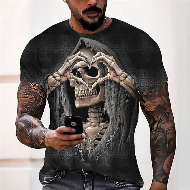 Skull Print Mens T-shirt