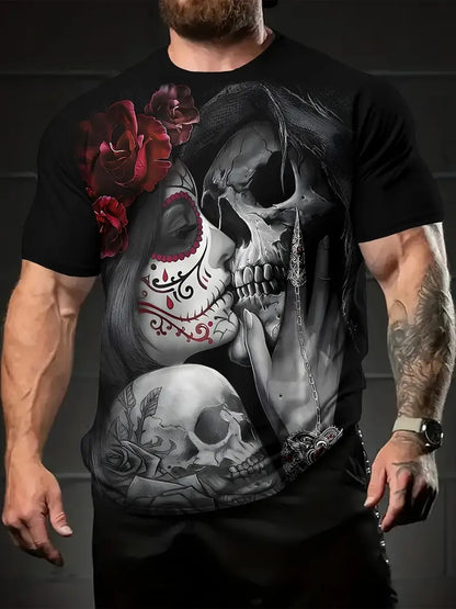 Skull Print Mens T-shirt