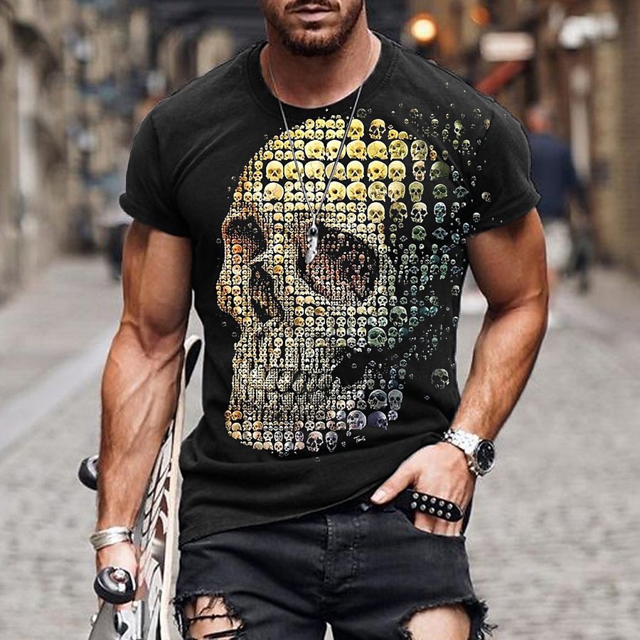 Skull Print Mens T-shirt