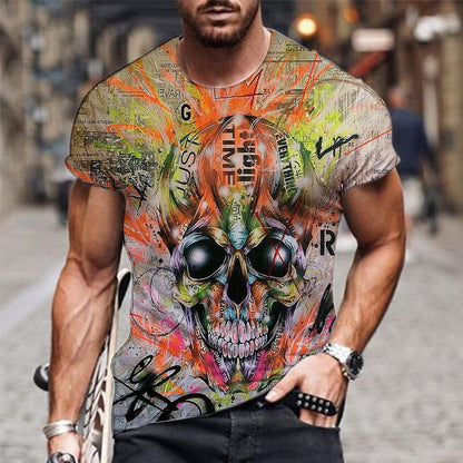 Skull Print Mens T-shirt