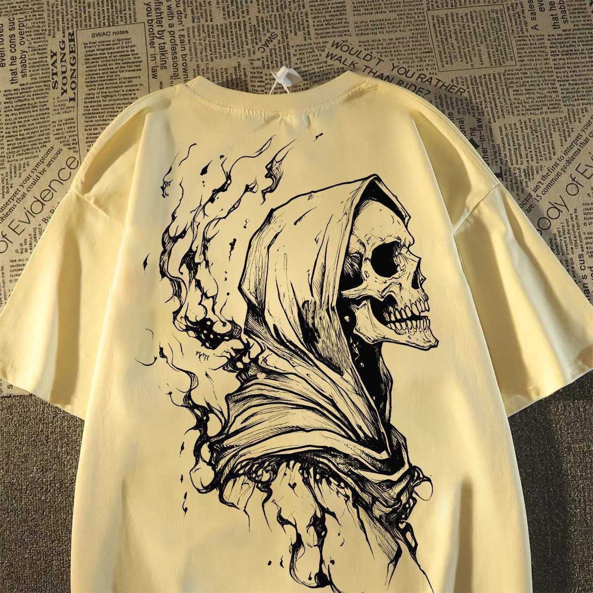 Skull Print Short-Sleeve T-Shirt