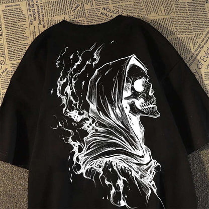 Skull Print Short-Sleeve T-Shirt