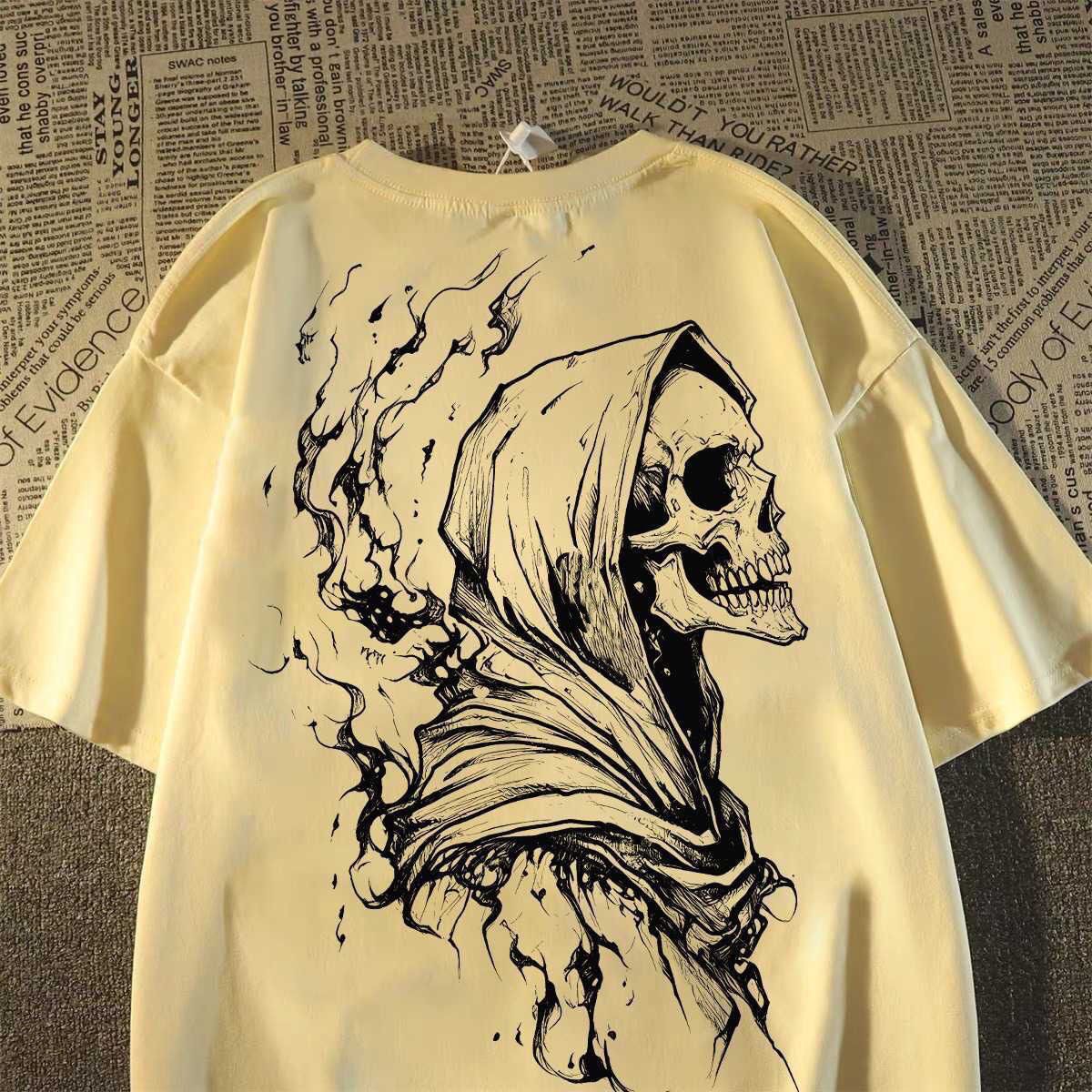 Skull Print Short-Sleeve T-Shirt