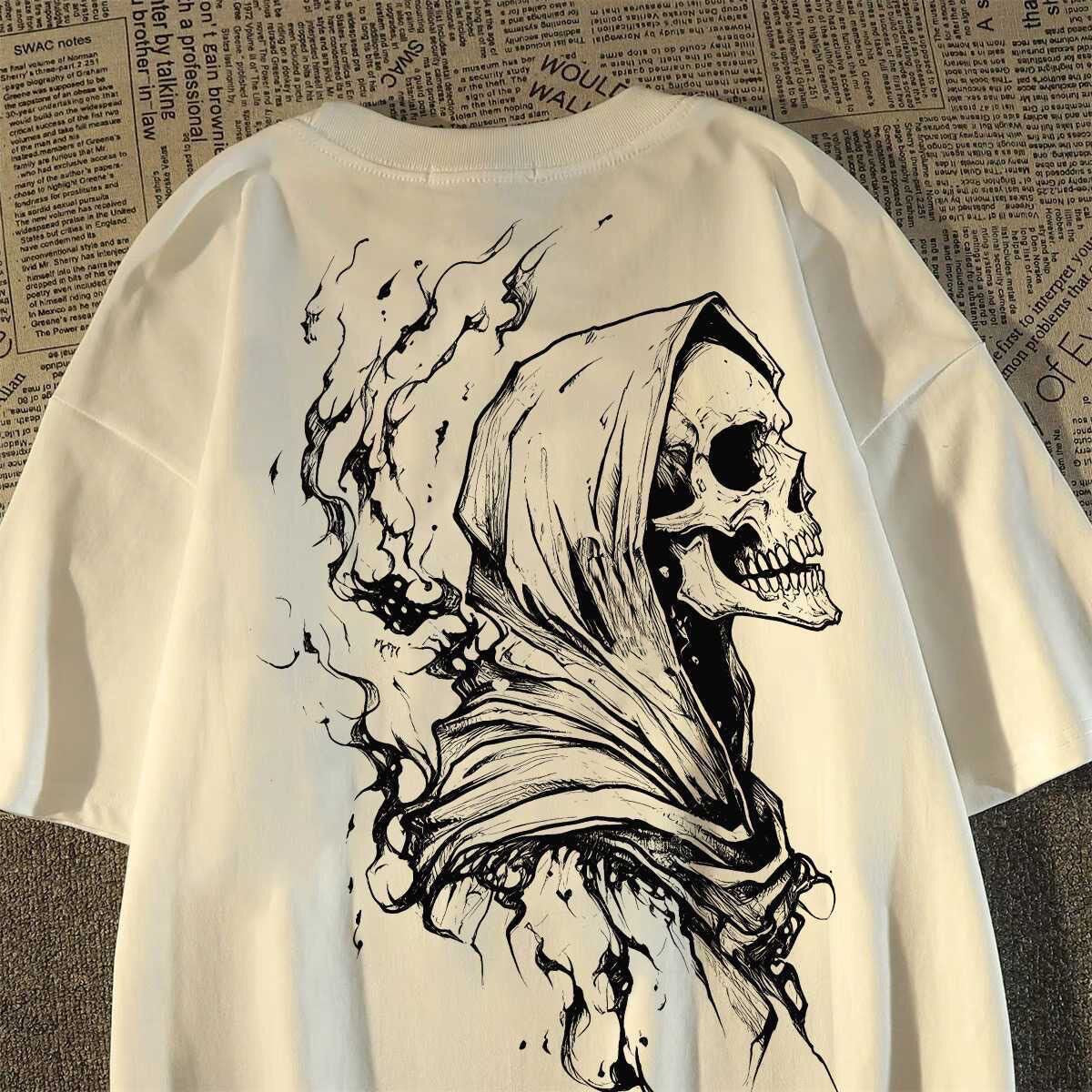 Skull Print Short-Sleeve T-Shirt