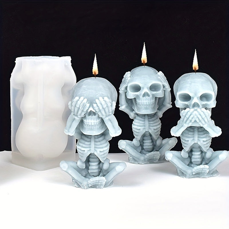Skull Scented Candle Mold