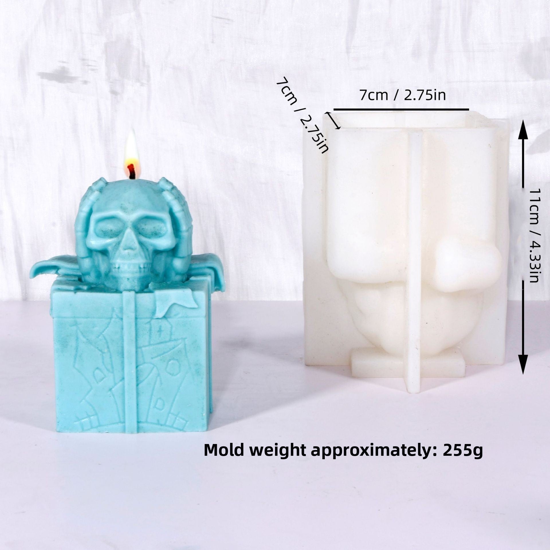 Skull Scented Candle Mold