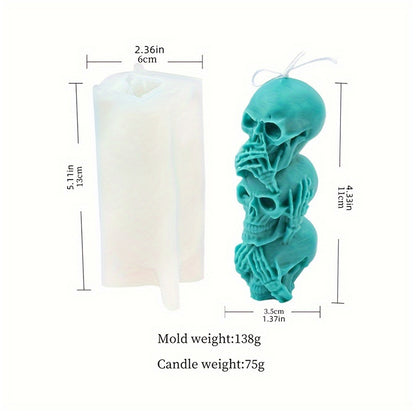 Skull Scented Candle Mold
