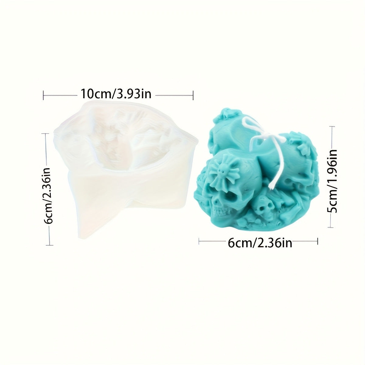 Skull Scented Candle Mold