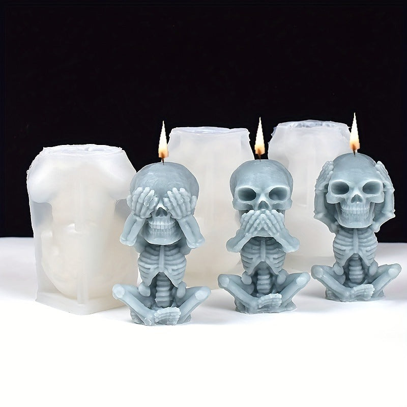 Skull Scented Candle Mold