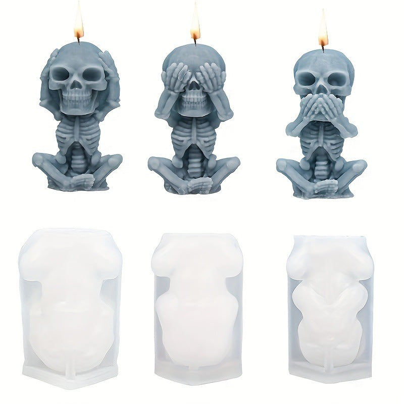 Skull Scented Candle Mold