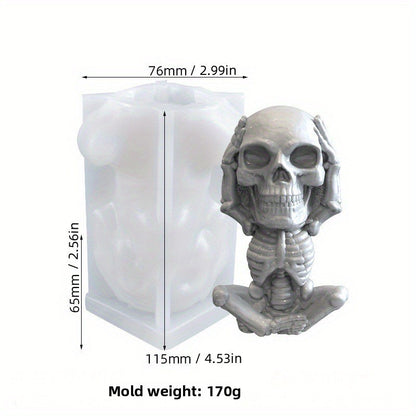 Skull Scented Candle Mold