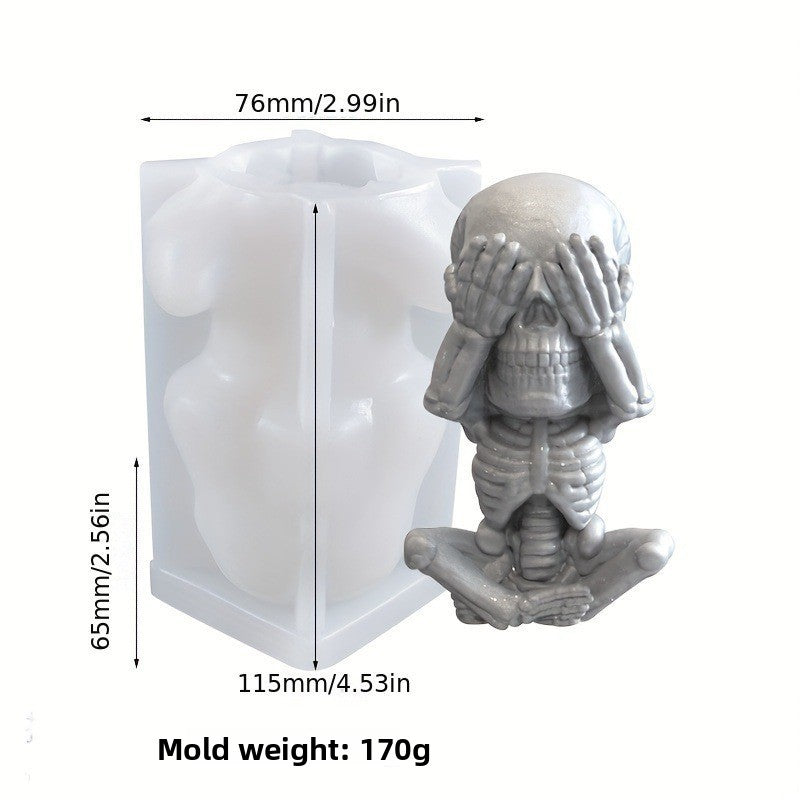 Skull Scented Candle Mold