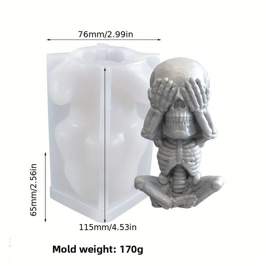 Skull Scented Candle Mold