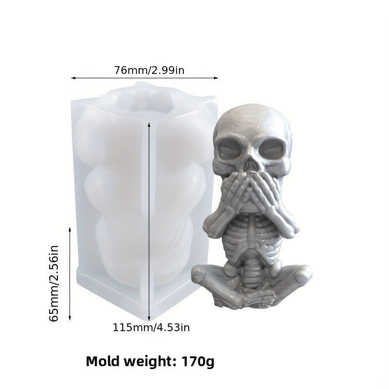 Skull Scented Candle Mold