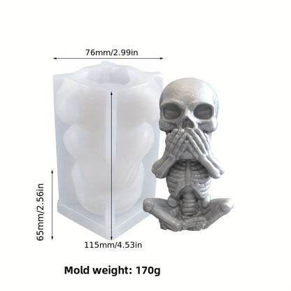 Skull Scented Candle Mold