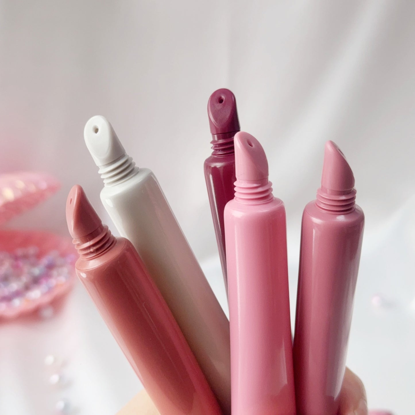 Slant Cap Lip Gloss Plastic Tube 10ml