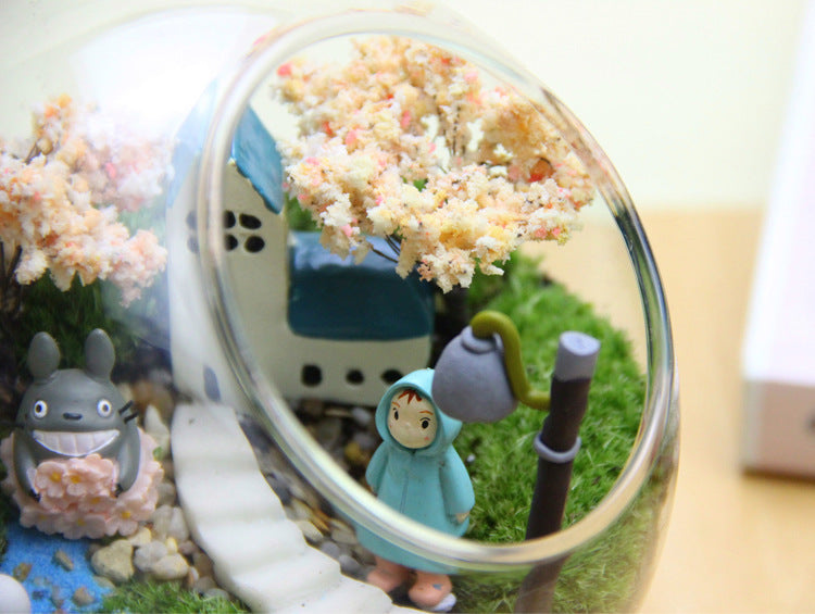 Slanted Glass Vase for DIY Terrarium