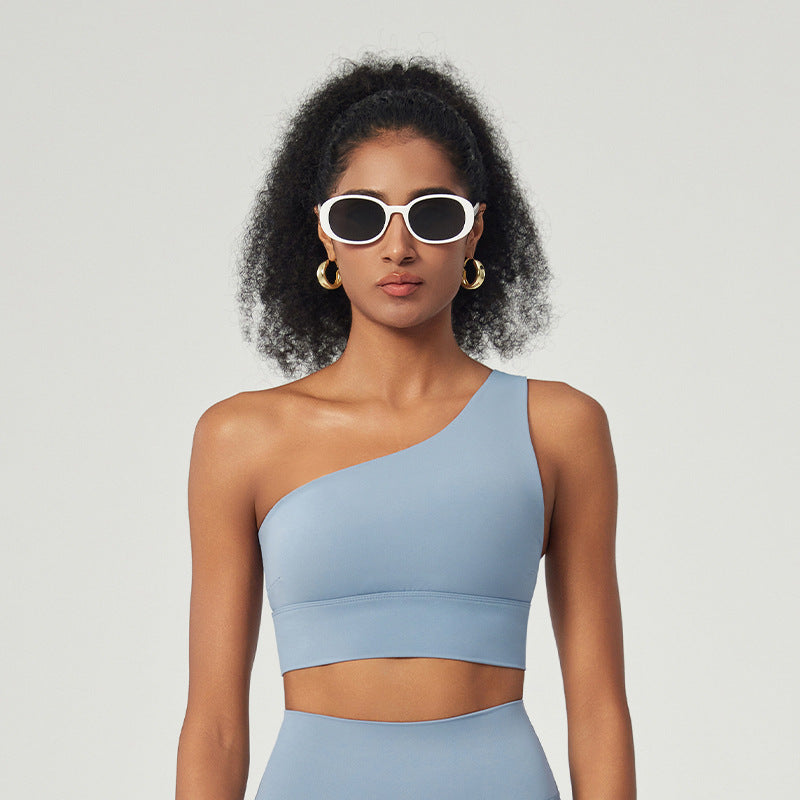 Slanted Shoulder Sports Bra