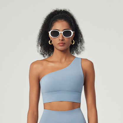 Slanted Shoulder Sports Bra