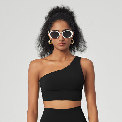 Slanted Shoulder Sports Bra