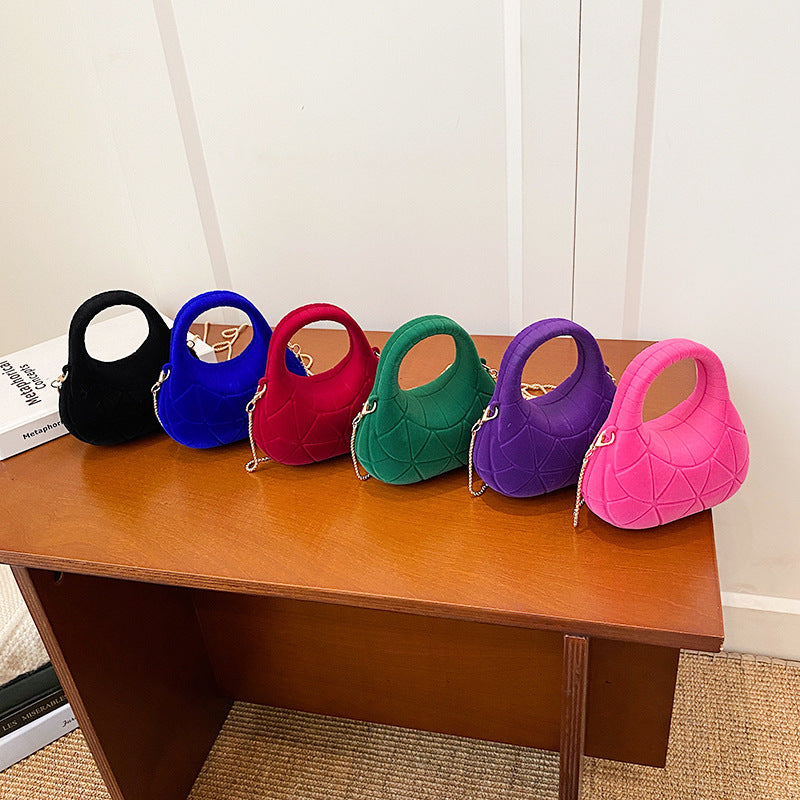 Sleek Acrylic Crescent Handbag