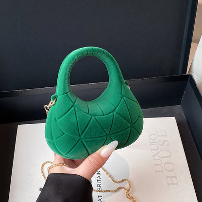 Sleek Acrylic Crescent Handbag