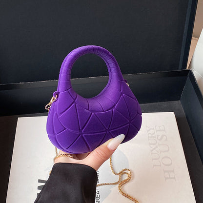 Sleek Acrylic Crescent Handbag