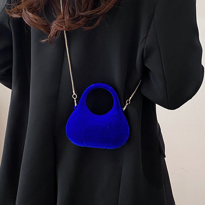 Sleek Acrylic Crescent Handbag
