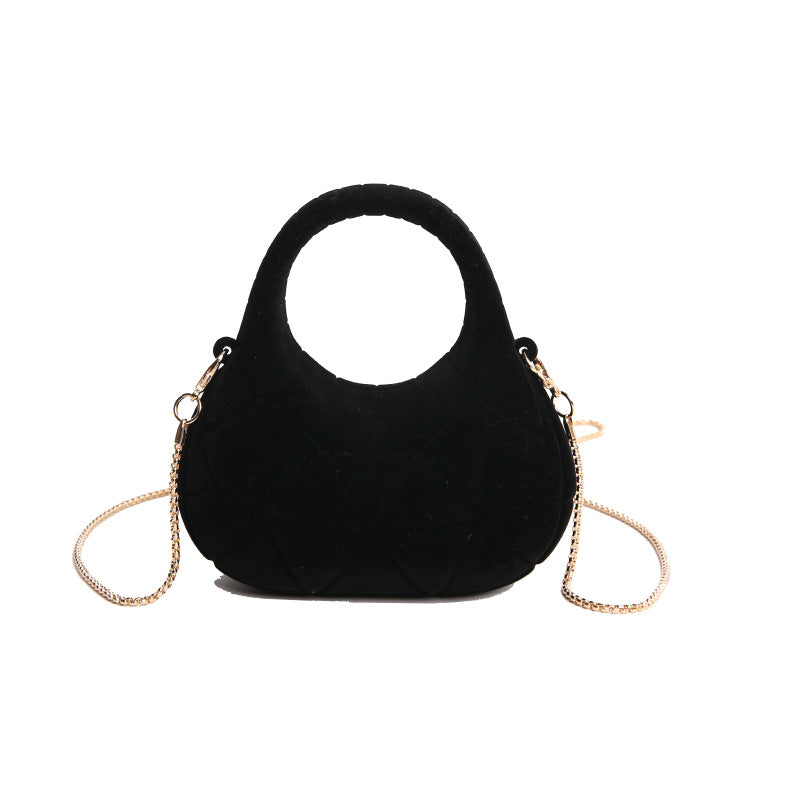 Sleek Acrylic Crescent Handbag