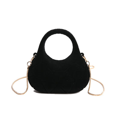 Sleek Acrylic Crescent Handbag