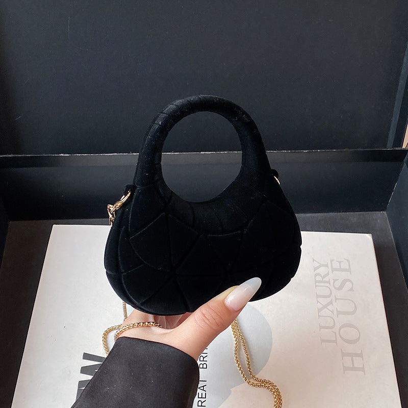 Sleek Acrylic Crescent Handbag