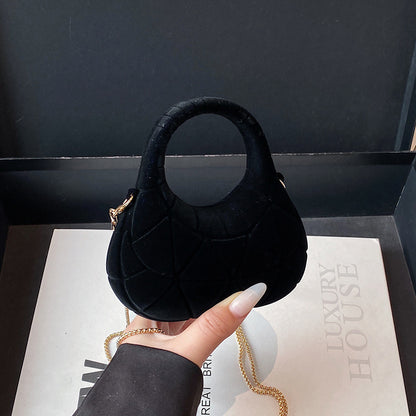 Sleek Acrylic Crescent Handbag