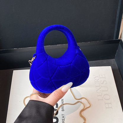 Sleek Acrylic Crescent Handbag