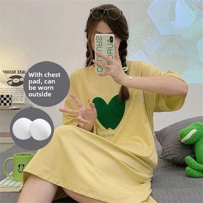 Sleeping dress with short sleeves