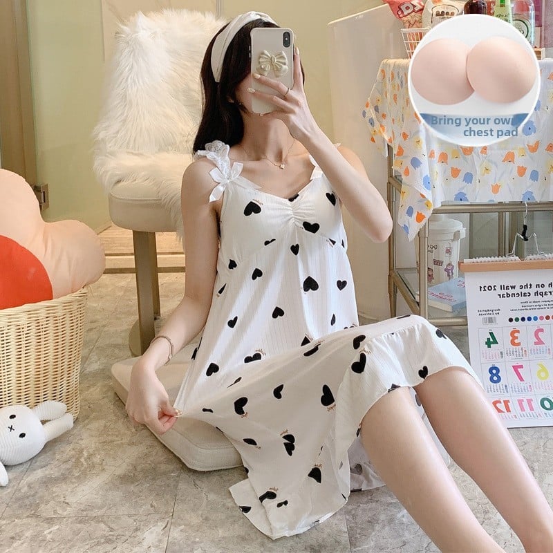 Sleeping dress with short sleeves