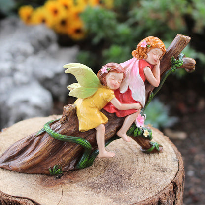 Sleeping Flower Fairy Resin Garden Decoration