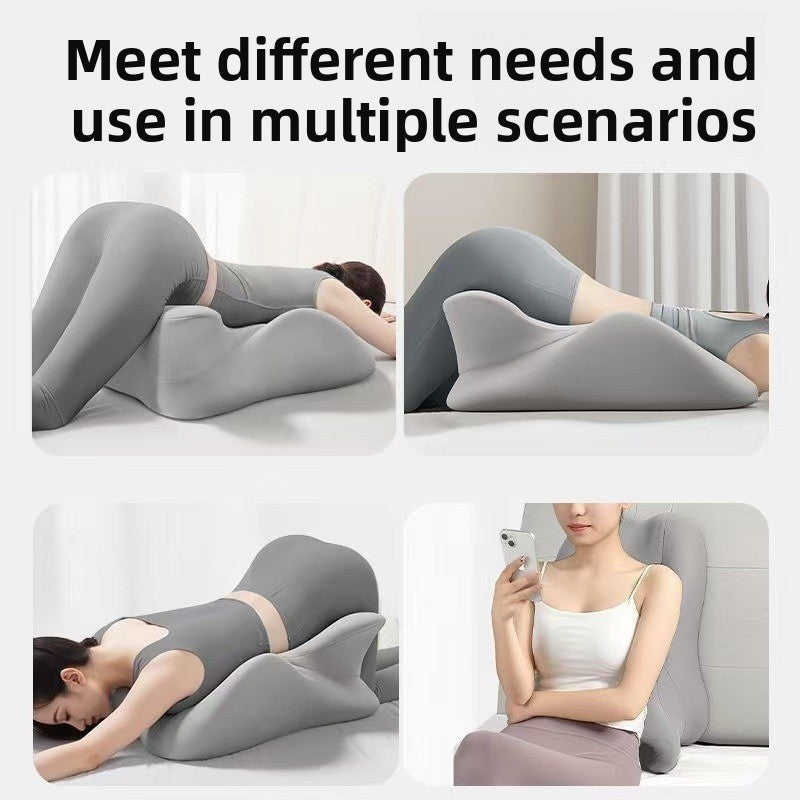Sleeping on the bed with a pillow