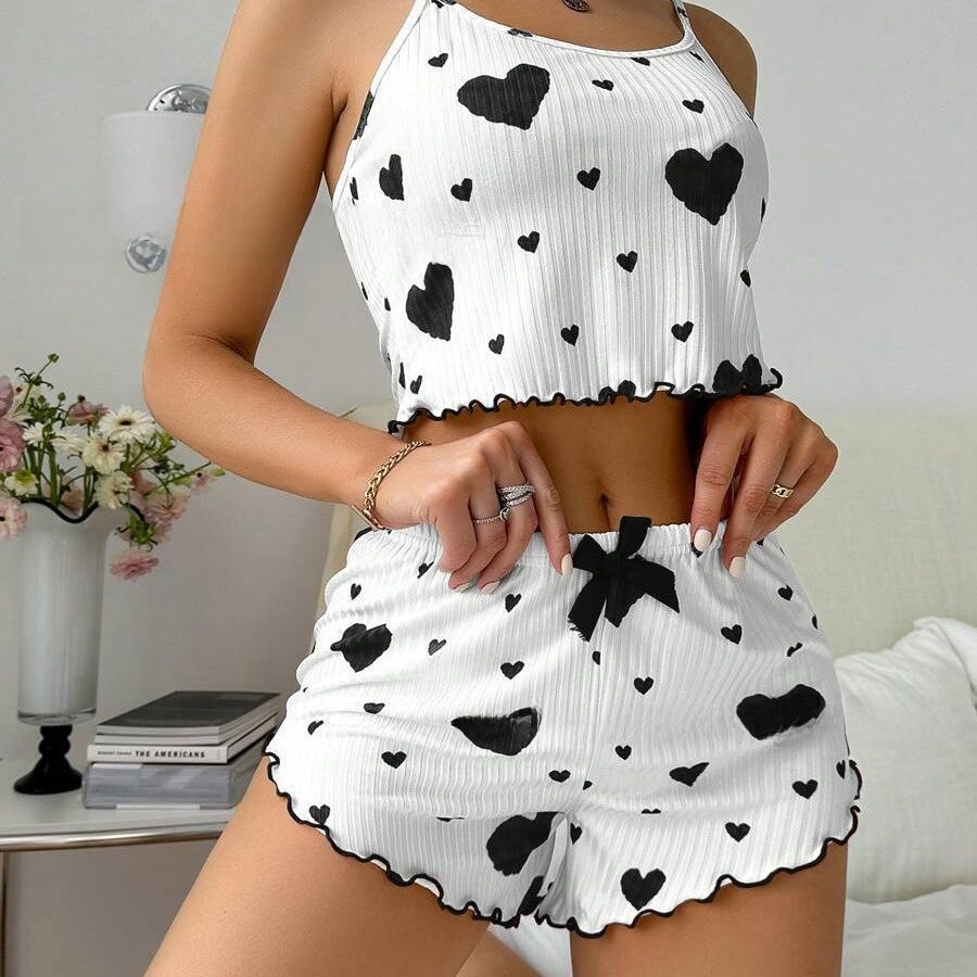 Sleepwear set home clothes with prints