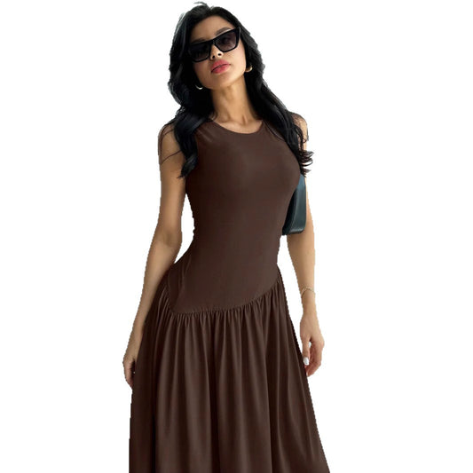Sleeveless A-Line Split Dress