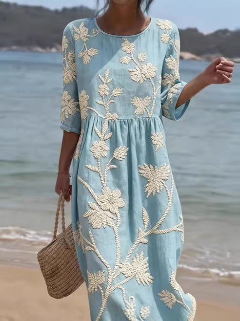 Sleeveless Abstract Print Pullover Dress