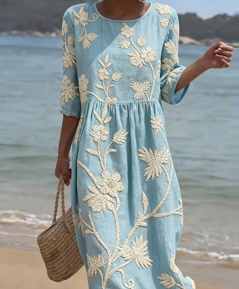 Sleeveless Abstract Print Pullover Dress