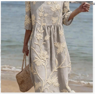 Sleeveless Abstract Print Pullover Dress