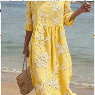 Sleeveless Abstract Print Pullover Dress