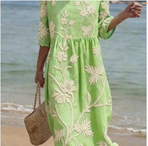 Sleeveless Abstract Print Pullover Dress