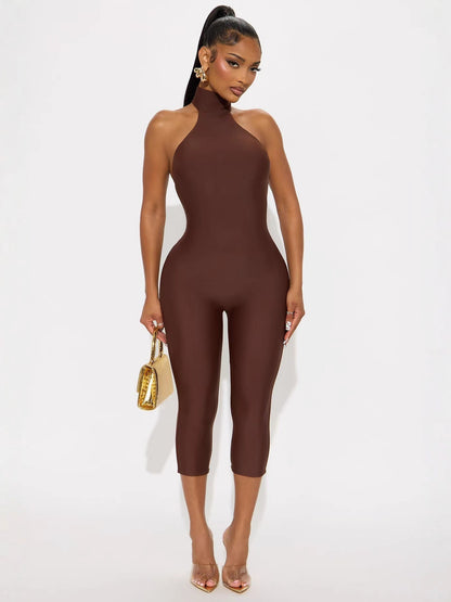 Sleeveless Backless Halterneck Jumpsuit