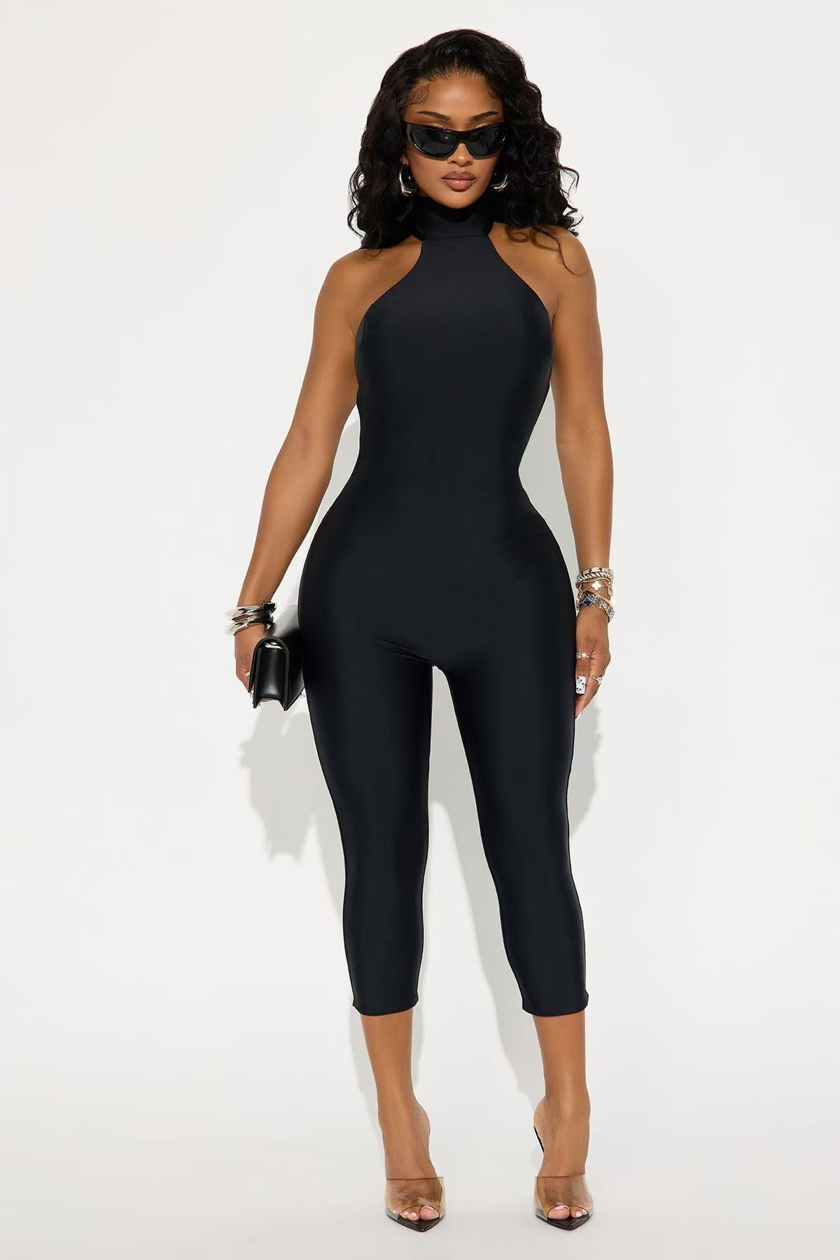 Sleeveless Backless Halterneck Jumpsuit