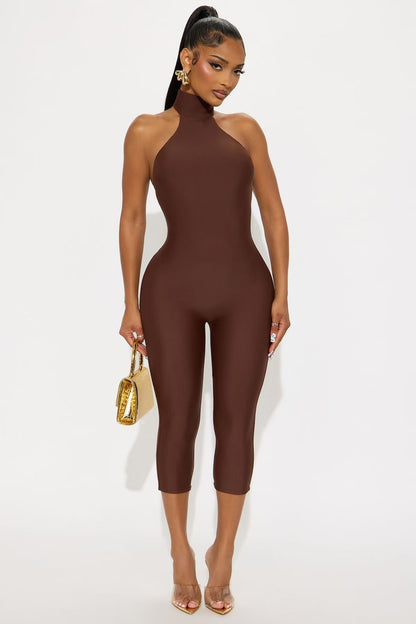 Sleeveless Backless Halterneck Jumpsuit
