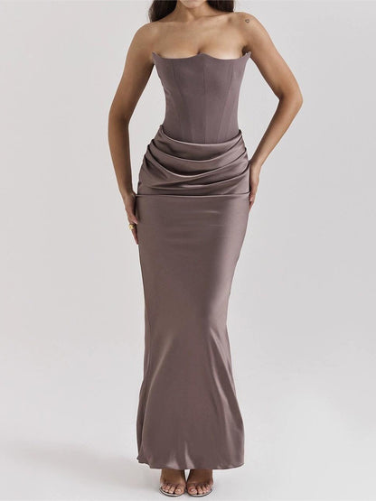Sleeveless Backless Slim Evening Dress