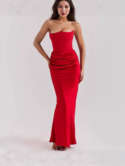 Sleeveless Backless Slim Evening Dress