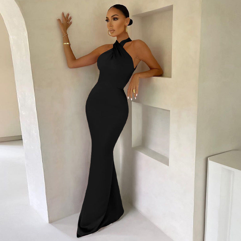 Sleeveless Backless Slim Fit Dress
